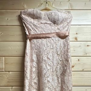 City Triangles Women's Floor Length Lace Dress Size Juniors 11